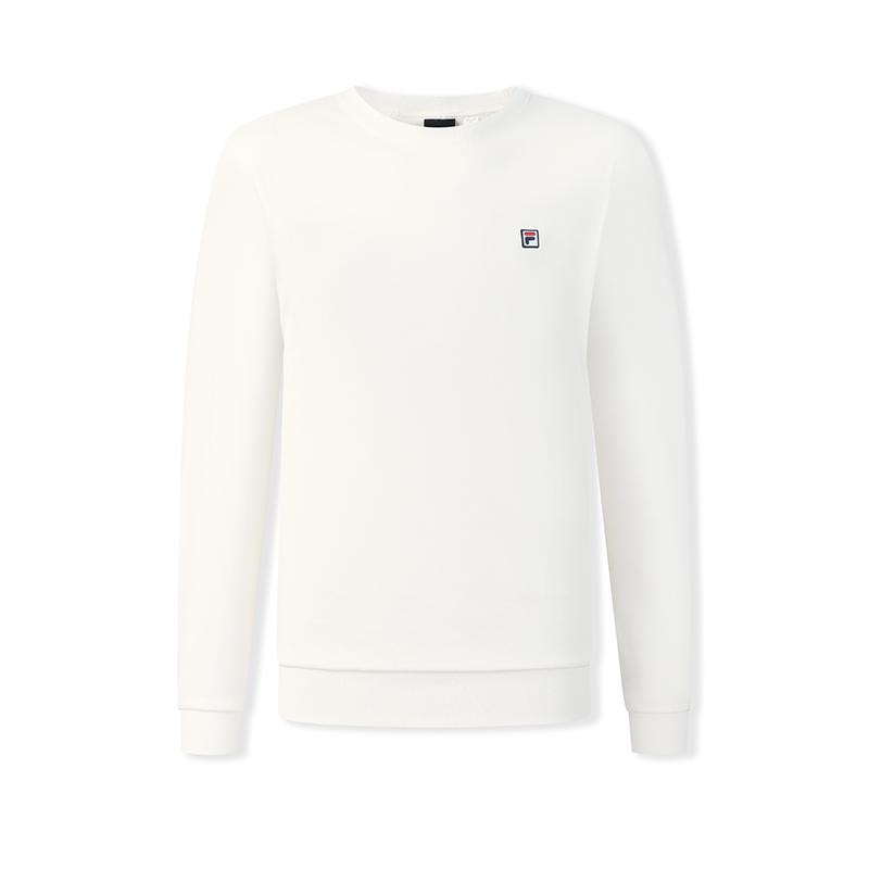 Fila Fleece Lined Warm Fashion Classic Simple Retro Sports Casual Tennis Style Comfortable Loose Pullover Crewneck Sweatshirt A11M613205FWT