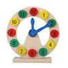 Baby Children Wooden Clock Toy Kids Number Time Early Learning Gift for Little Boys Girls