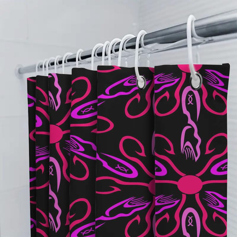 Enchanting Pink Cosmos Shower Curtain for Bathroom Decor Space Stars Fantasy Print 3D Waterproof Fabric Perfect Gift Idea