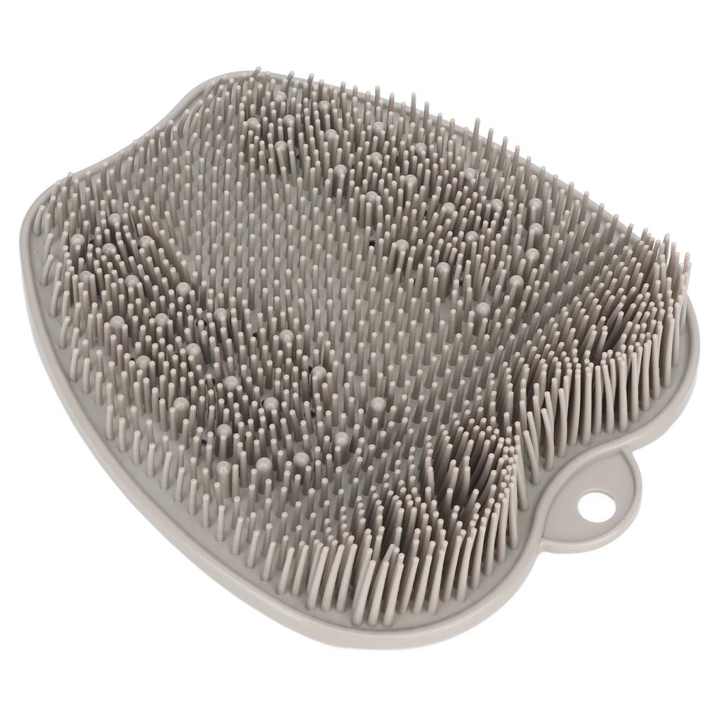 Shower Foot Scrubber Mat Pad Exfoliate Massager with Non Slip Suction Cup Bath Brush Grey