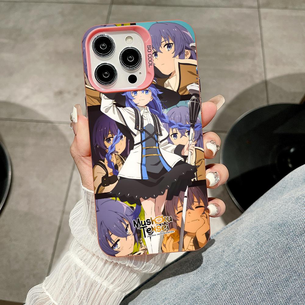 Mushoku Tensei Roxy Handyhülle für iPhone 17 16 15 14 13 12 11 X XR XS 8 7 Air Pro Max Plus Transluzent Rosa Hülle