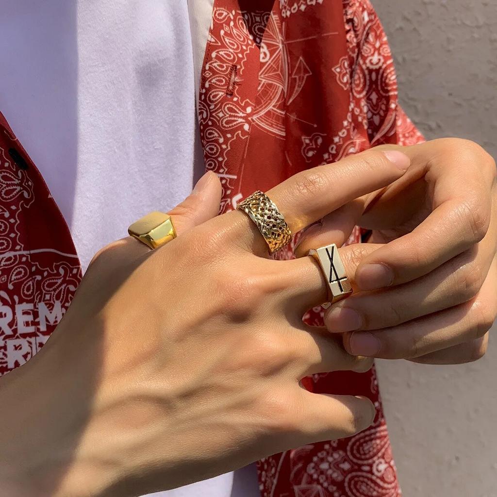 Vintage Cool Claw/Geometry Rings Set for Men Trendy Daily Street Finger Ring Accessories On Hand 2025 Fashion Jewelry Male Gifts
