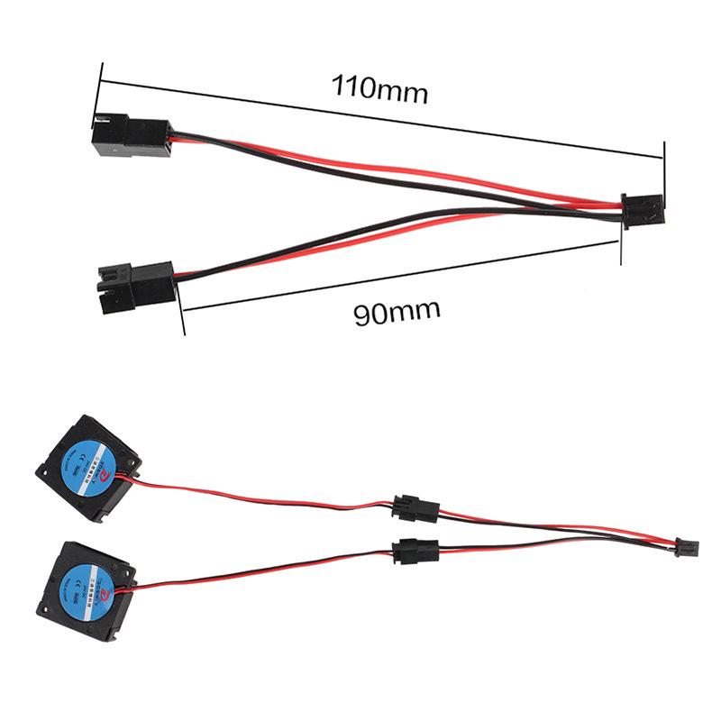 Cooling Fan: 3D Printer Accessory with Dual Parallel Wire XH2.54 Connector