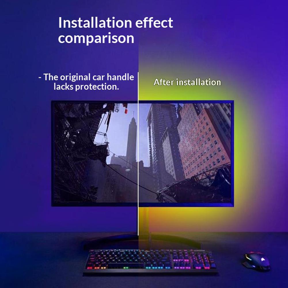 KBB-54A Single Wired Control 32 inch LED Gaming RGB Ambient Light Strip Silicone Flexible Stick-on Light for Computer