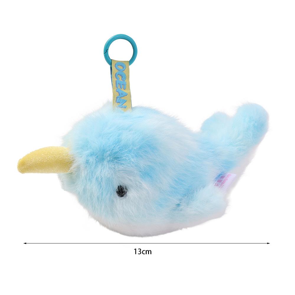 Soft Ocean Animal Plush Keychain Starfish Fluffy Whale Keyring Cute Seahorse Pendant  Home Decor