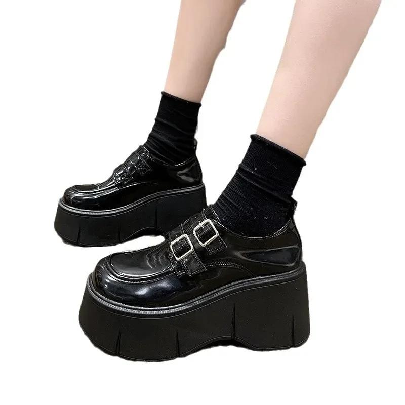 Fashion 2024Thick Bottom Loafer Increase Fashion Casual Simple Mary Jane Shoes Female Platform Slip on Women Shoes Zapatillas Mujer