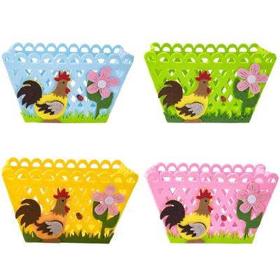 Holiday Gift Bag Features a Colorful Rooster Versatiled Storage Basket for Eggs and Candy for Parties Decoration