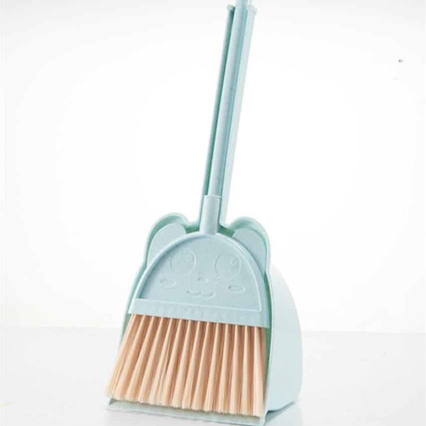 Kids' Mini Cleaning Set: Broom, Dustpan & Mop Toy for Playhouse or Kindergarten