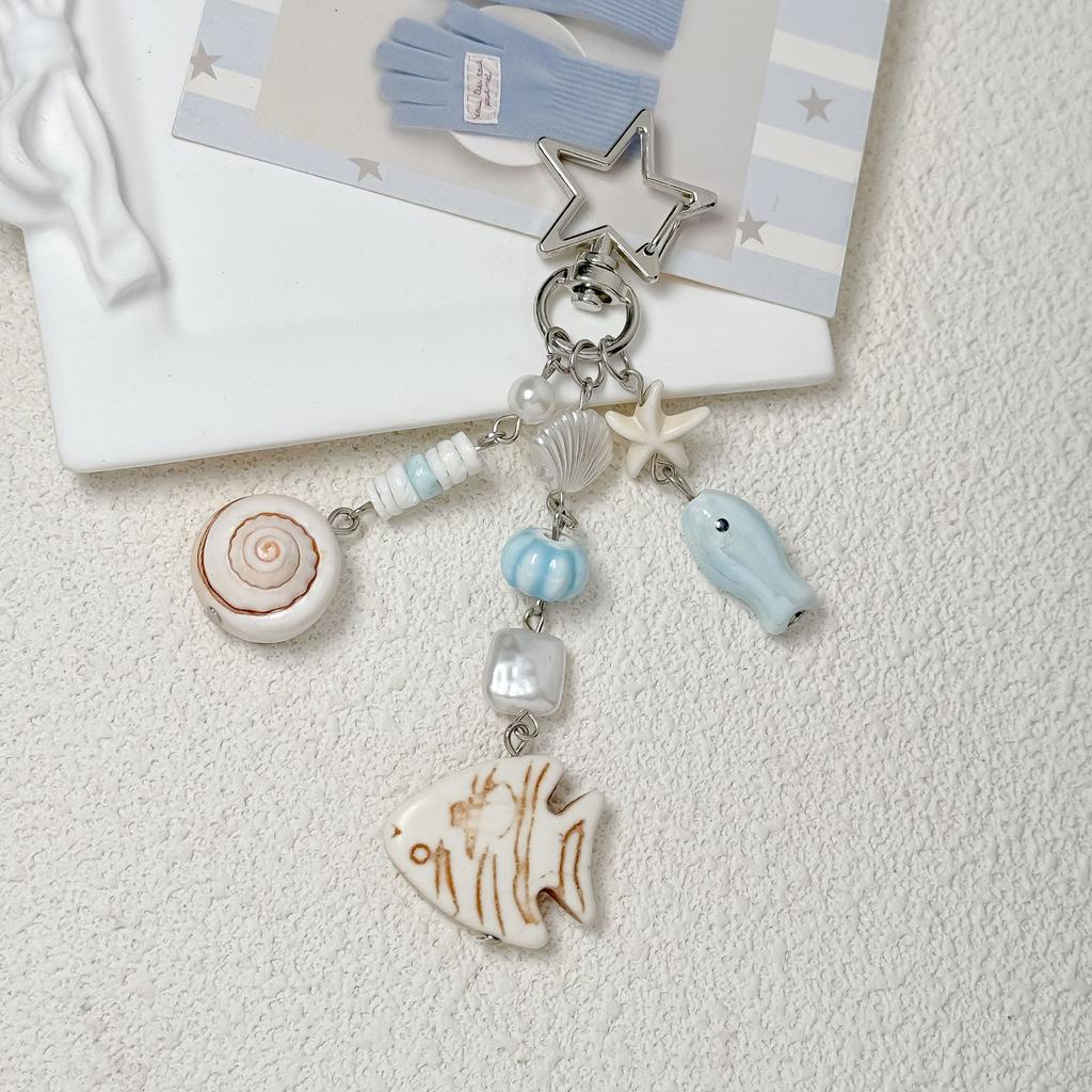 Shell Fish New Ocean Beach Series Exquisite Unique Design Travel Souvenir Chain Accessories Gift Bag Charm