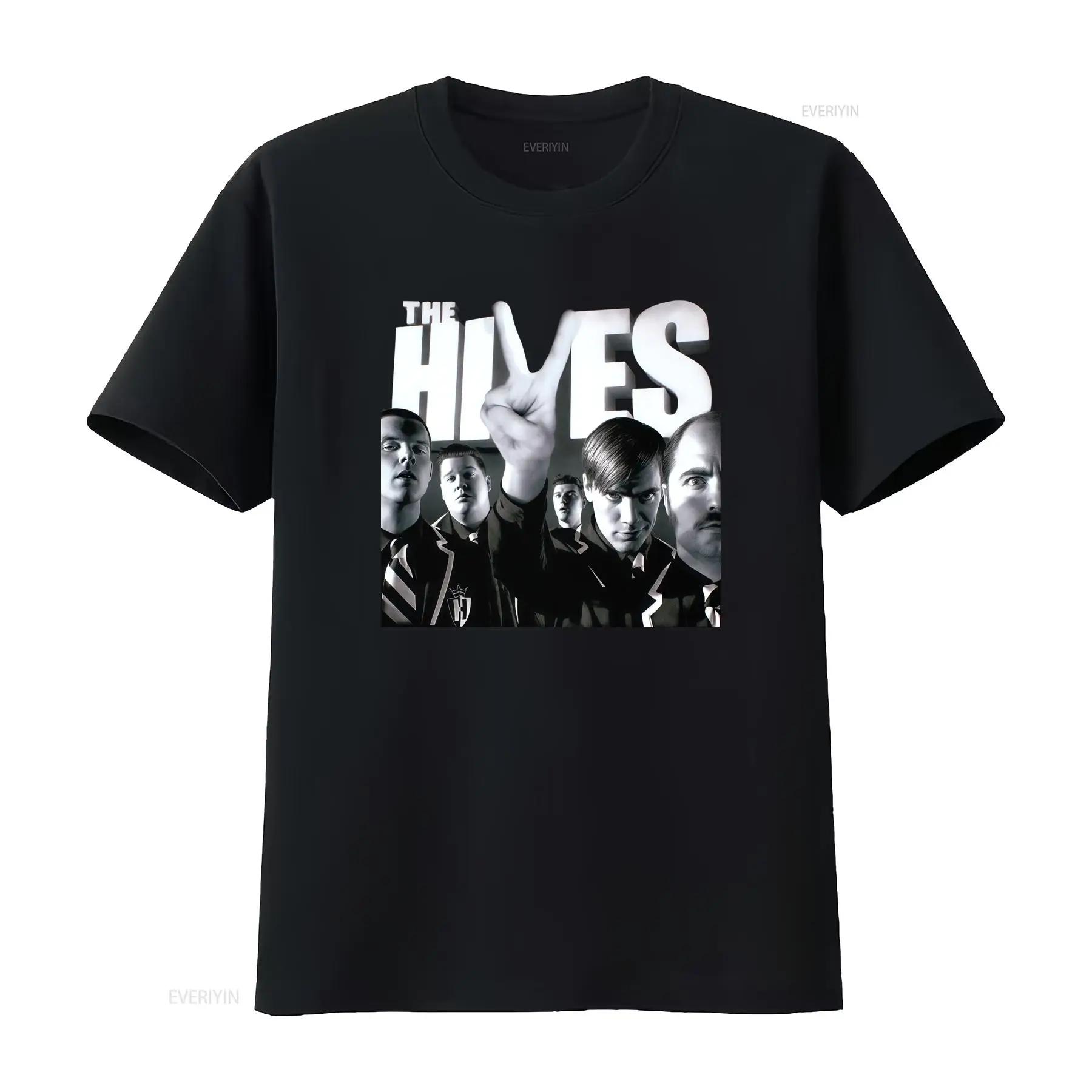

The Hives 2007 Black And White Tour Rock Band Music T Shirt Double Sided Print Streetwear vintage Washed Soft streetwear - M... S разноцветный