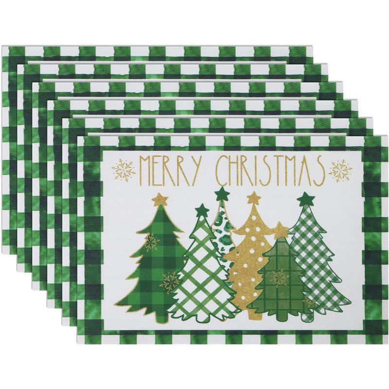 New Christmas Linen Square Placemat - Festive Party Tablecloth Decor, Beautify Coffee Table Mat.