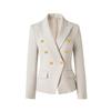 Professional Women's Double-Breasted Waist-Cinched Slimming Short Suit Jacket for Spring/Autumn 2025