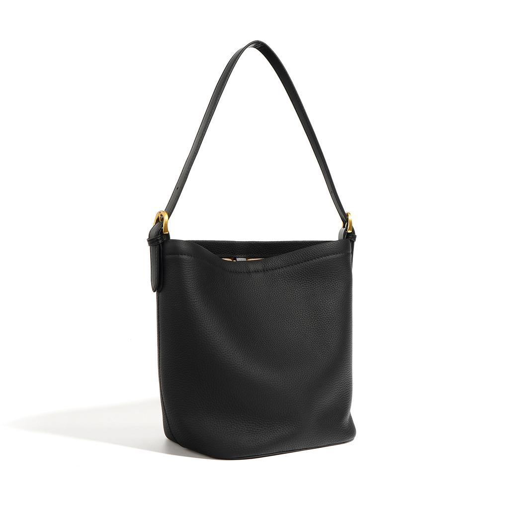 Classic Top-grain Leather Single-shoulder Bag, Simple and Versatile for Commuting, Hand-held Crossbody Bag, Simple Leather Mother-and-child Bag