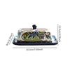 Cheese Keeper Elegant Butter Storage Plate Rectangle Butter Dish with Lid for Freezer Hotel Counter Household Dining Room