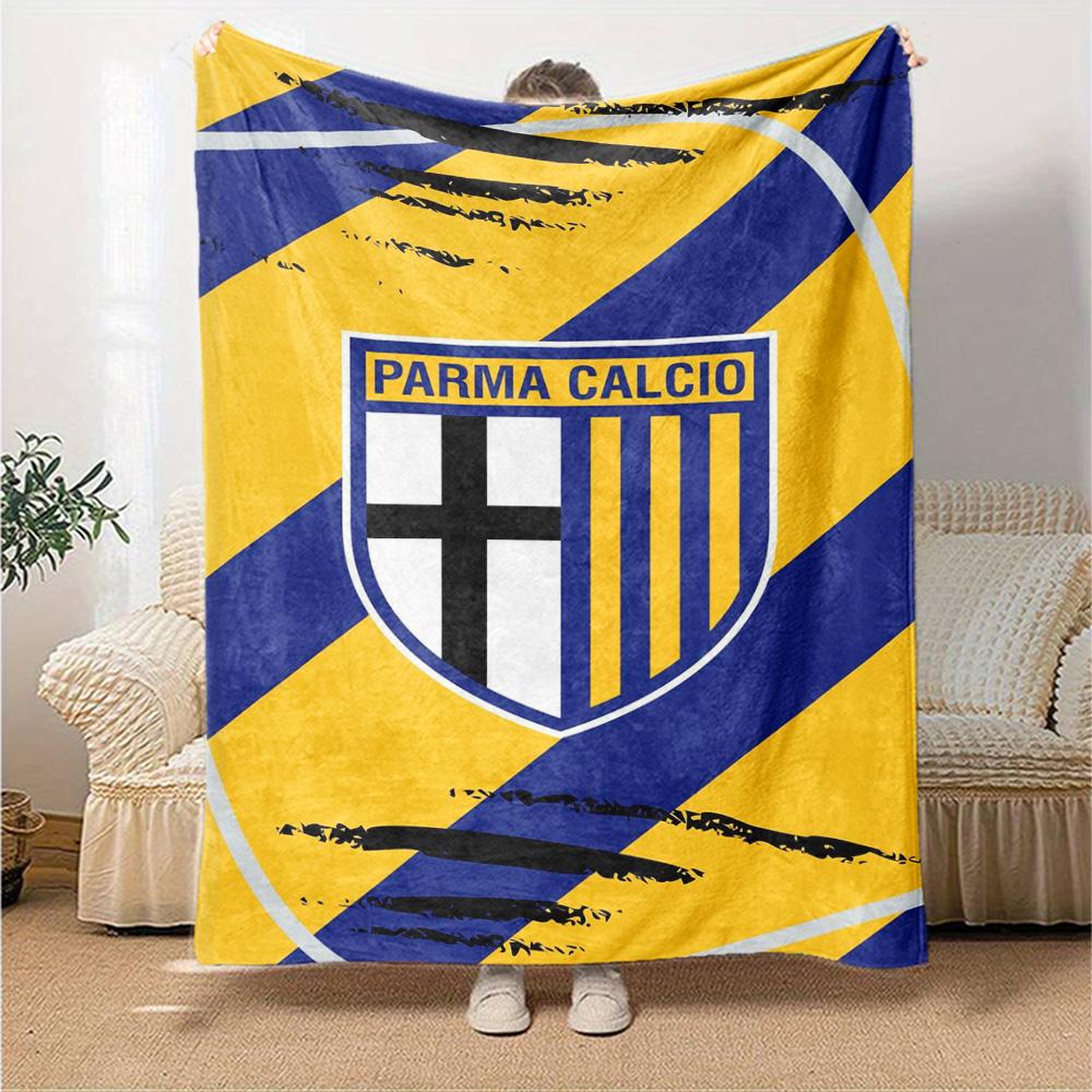 Parma Calcio Print Flanelldecke Hohe Qualität Warm Bequem Decke für Alle Jahreszeiten Perfekt für Geschenke Heimdekoration
