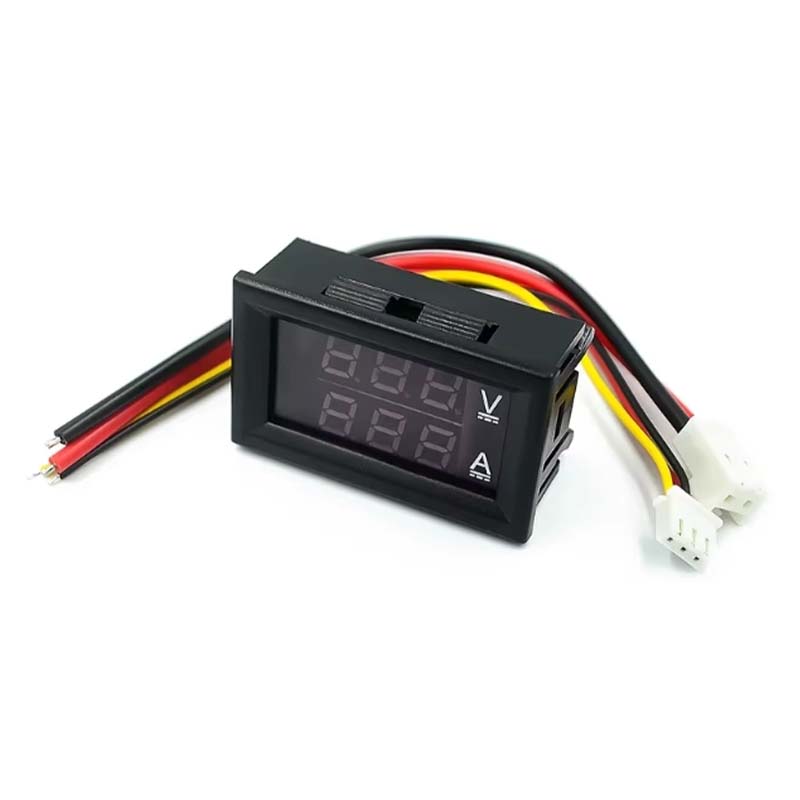 DC 0-100V 50A Digital Voltmeter Ammeter Dual Display Voltage Detector Current Meter Panel Amp Volt Gauge 0.28" Red Blue LED
