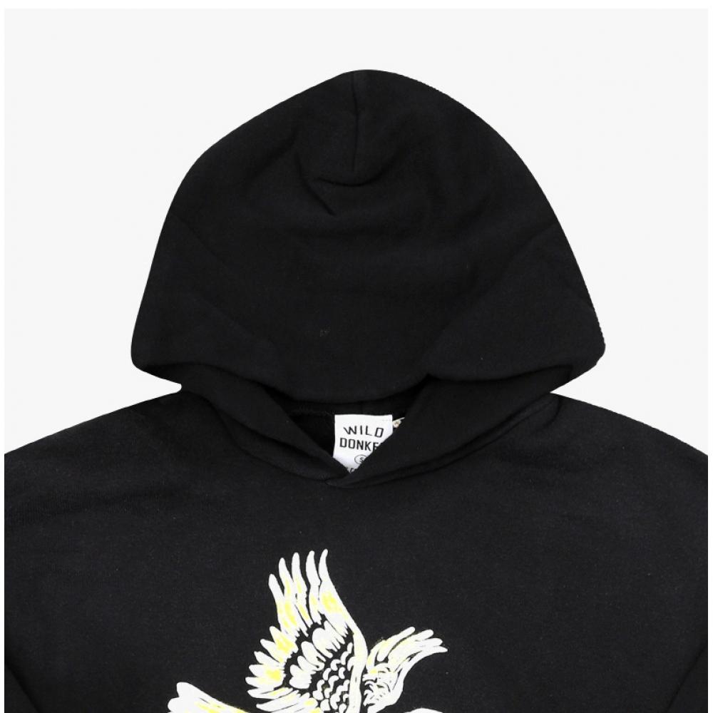 Wild Donkey Unisex Hoodie Fc Iowa Sun Faded Black