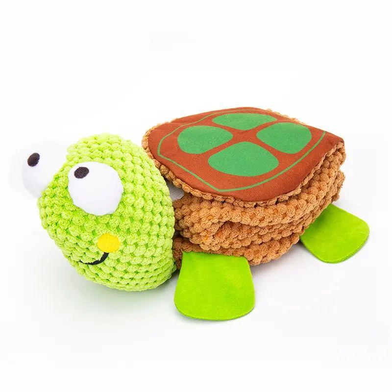 

New Arrival Dog Molar Relief Toys Pet Supplies Dog Chew Toy Vocalization Bite-Resistant Interactive Sound Toys Stuffed Hidden eating tortoise