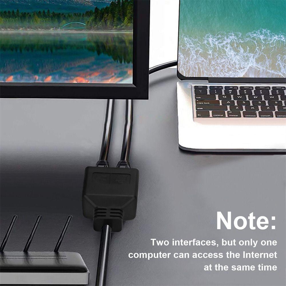 Connector Gigabit Ethernet Splitter RJ45 Ethernet RJ45 1 Male to 2 Female Lan Network Extension