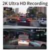2K 4G 3Inch Dashcam with Dual Lens Record Wifi Gps Tracking Fit Remote Live Video Check On Phone 12-24v Power Supply Car Camera