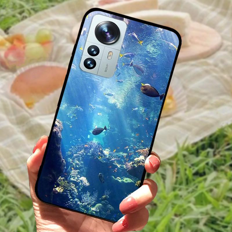 For Xiaomi Mi 12 Case 12X 12S Soft Silicone Cartoon Painted Phone Cover For Xiaomi 12 Pro Case 12S PRO Shockproof Coques Bumper