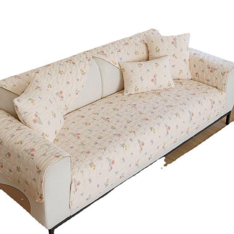 Sofa Cushion Small Floral Spring Style Non-slip Fashionable Fabric Seat Cushion Cover Towel Four Seasons Universal Cover Modern Simple