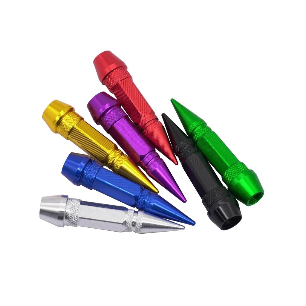 Car Bullet Valve Caps Car Motorcycle Wheel Tire Valve Caps Dustproof Cover 45/60mm Spiked Valve Caps Auto Exterior Accessories