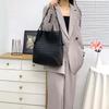 New knot leather woven shopping bag mother and child bag tote bag commuter large capacity underarm shoulder bag women