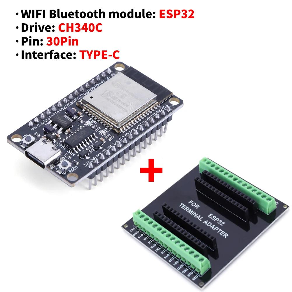 1-3Set ESP32 32 CH340C Development Board TYPE-C Micro USB WiFi+Bluetooth Ultra-Low Power Consumption SPI Wireless Module