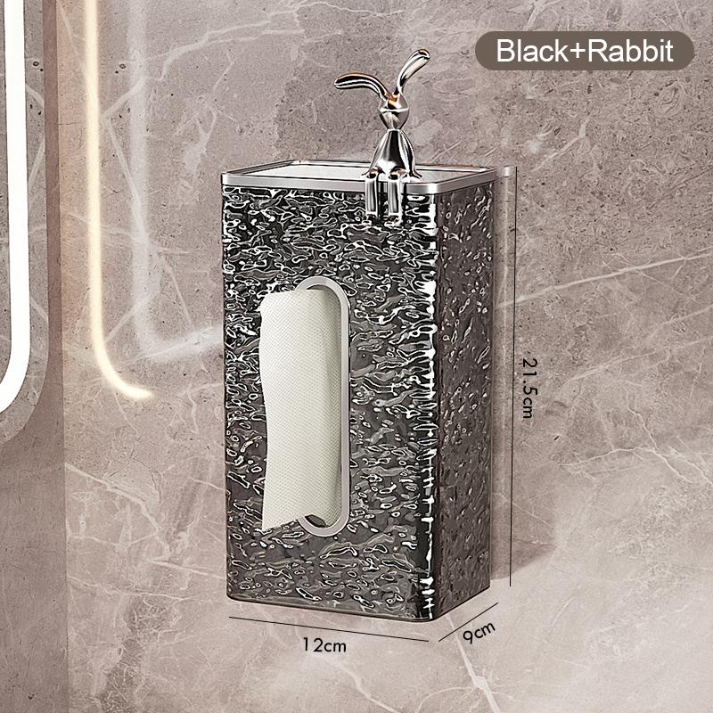 mr basket Wall Mounted Household Bathroom Tissue Box Wash Face Towel Storage Box Multifunctional Creative Kitchen Drawer Box