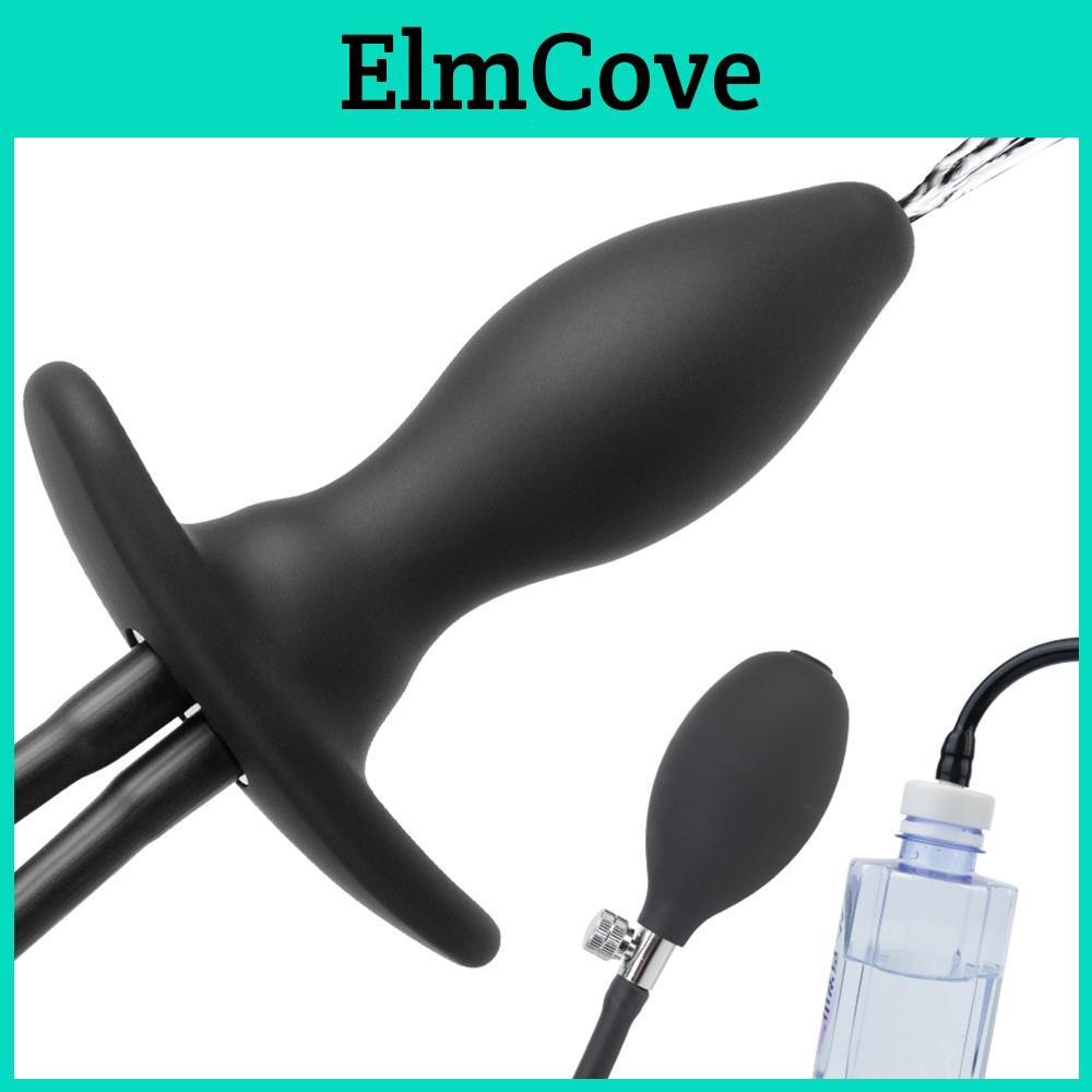 Inflatable Anal Dilator Anal Plug Water Spray Butt Plug Enema Cleaner Prostate Massager 3 In 1 Sex Toys