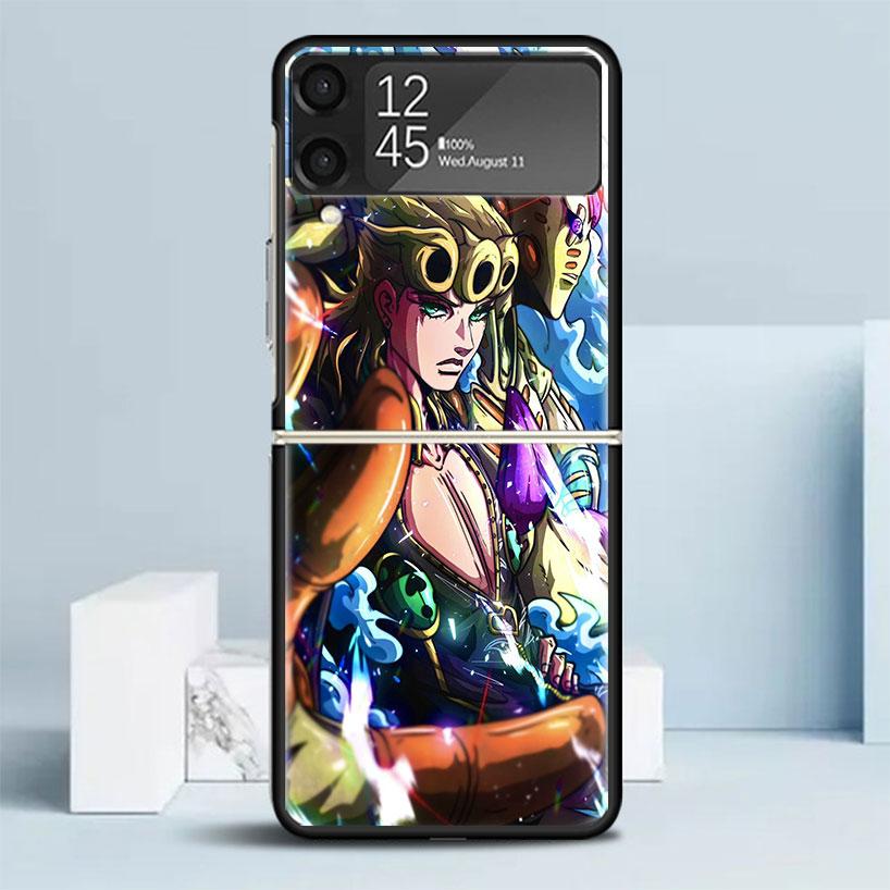 JoJo Adventure Giorno Giovanna Phone Case For Samsung Galaxy Z Flip7 Flip6 5G Flip5 Flip4 Flip3 ZFlip 7 6 3 4 5 Shockproof Back