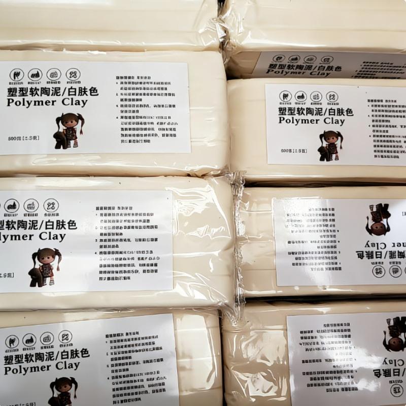 500g Non-Toxic Oil-Based Soft Clay Smooth Easy To Shape Oven-Bake Modeling Clay for DIY Crafts Sculpting