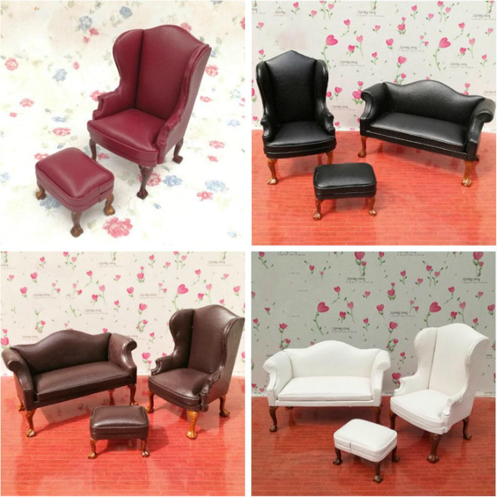 Puppenhäuser im Maßstab 1:12 Loveseat Miniatur Couch Möbel Rollenspiel für Kinder Puppenhaus Möbel Modell für Puppenhäuser