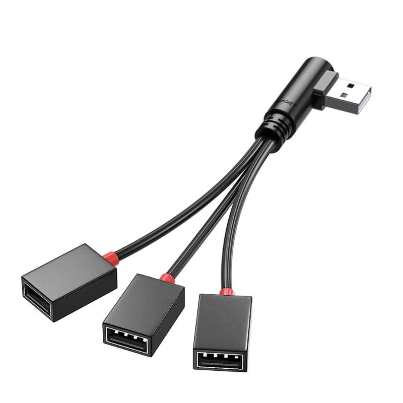 3 In 1 USB Splitter Cable, USB Power Splitter 1 Male To 3 Female USB 2.0 Adapter 1 To 3 USB Splitter USB Extension Cable