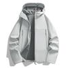 Unisex Soft Shell Trekking Jacket: Windproof, Waterproof Hooded Outerwear for Men, Ideal for Mountaineering and Outdoor Activities.