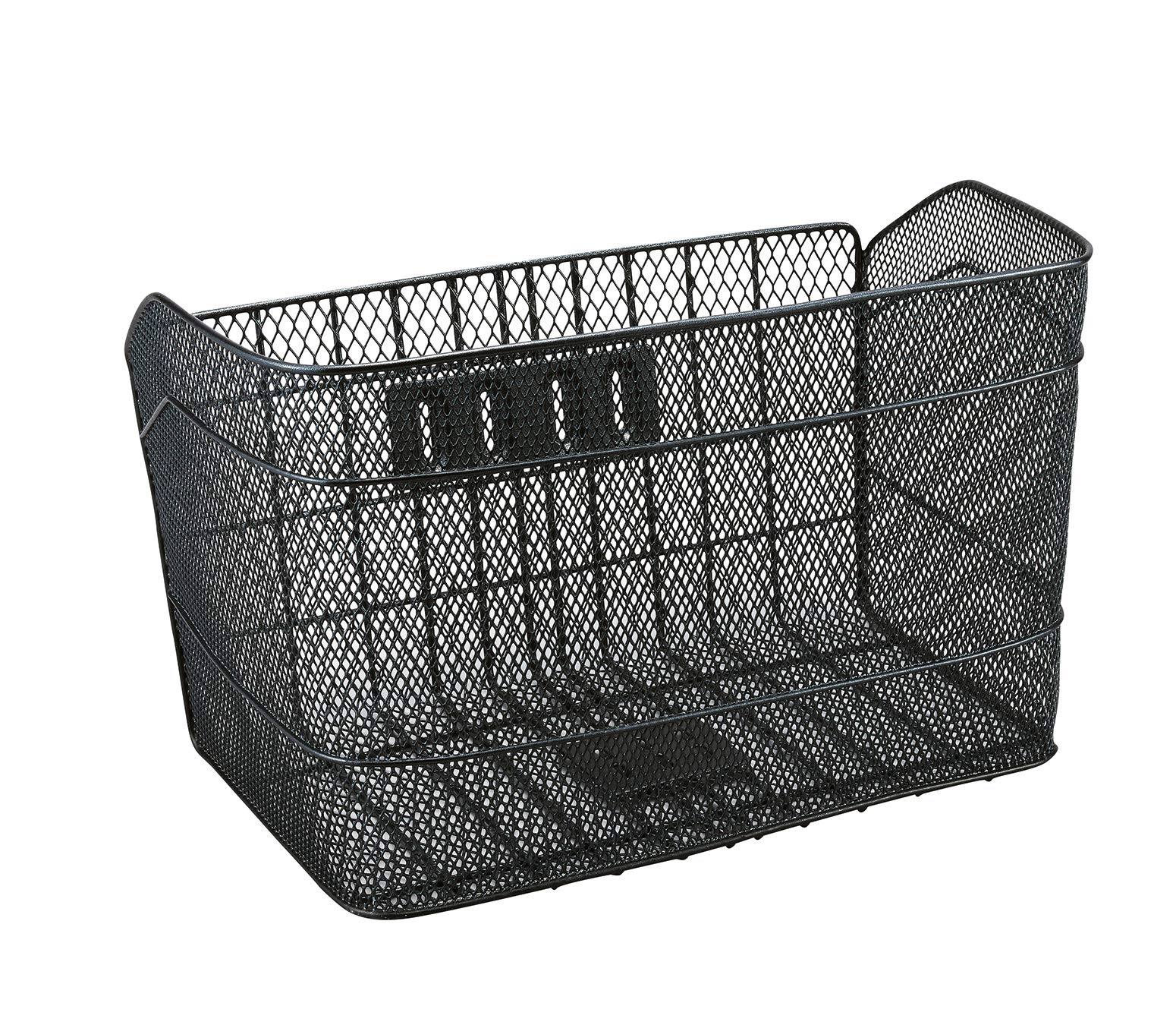 

Sentan (Sentan Industries) Bicycle Front Basket with Mesh Bottom and Mounting Brackets, D-C430, Black Metal
