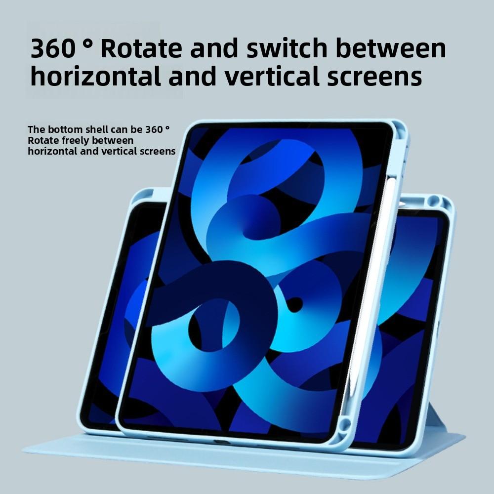 Skórzane etui na 2024 iPad Pro 11 iPad Air 11 Pokrowiec ze stojakiem obrotowym z akrylowym tyłem 10.2 12.9
