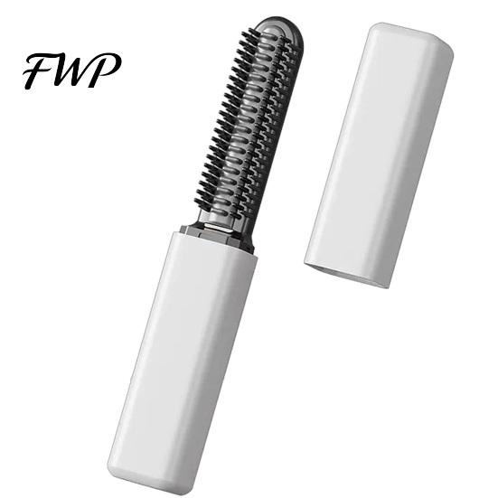 Elektrische Glättbürste Mini-Haarglätter für Pony, Kabellos Wurzelheber & Frizz-Kontrolle, USB-wiederaufladbar Männer Frauen