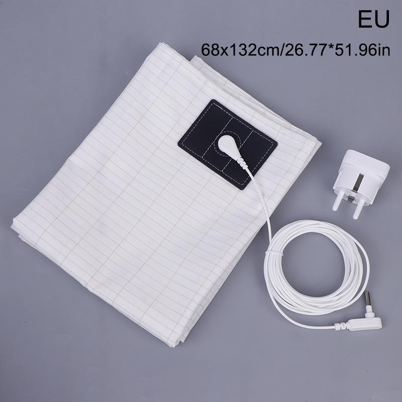 Silver Fiber Flat Bedsheet With Earthing Cord Conductive Antistatic Health Protection Sheet Grounded Release Stress