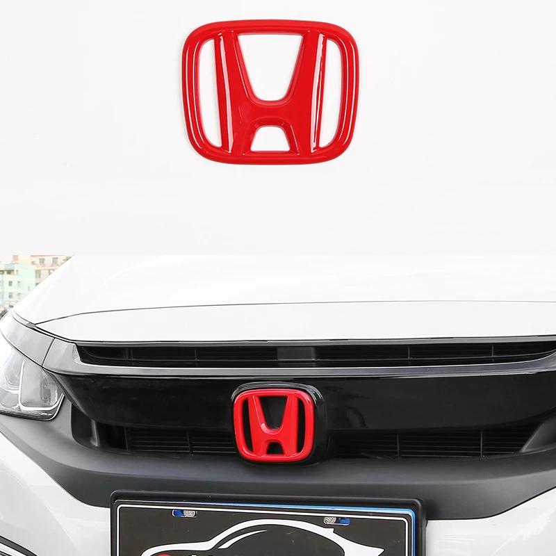 AAADK1 ABS Auto Steering Wheel Trunk Emblem Front Grille Logo For Honda Civic 2019 2018 2017 2016 Car Styling Decoration Accessories