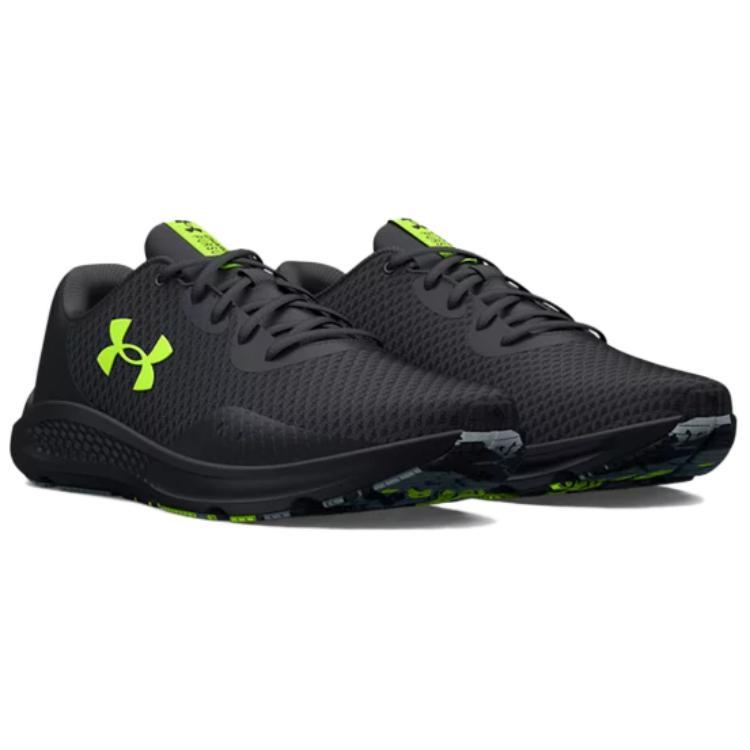Under Armour Charged Pursuit 3 Lightweight Comfortable Low-Top Casual Running Shoes Unisex Sneakers Black Green 3024878-006