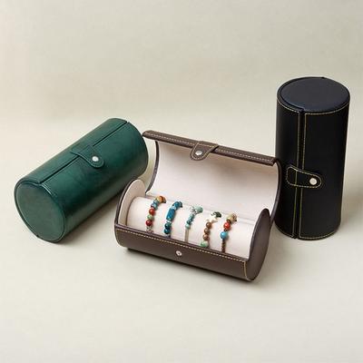 Étui de voyage porte-montre portable Cylindrique Porte-rangement pour bracelets Collection antique