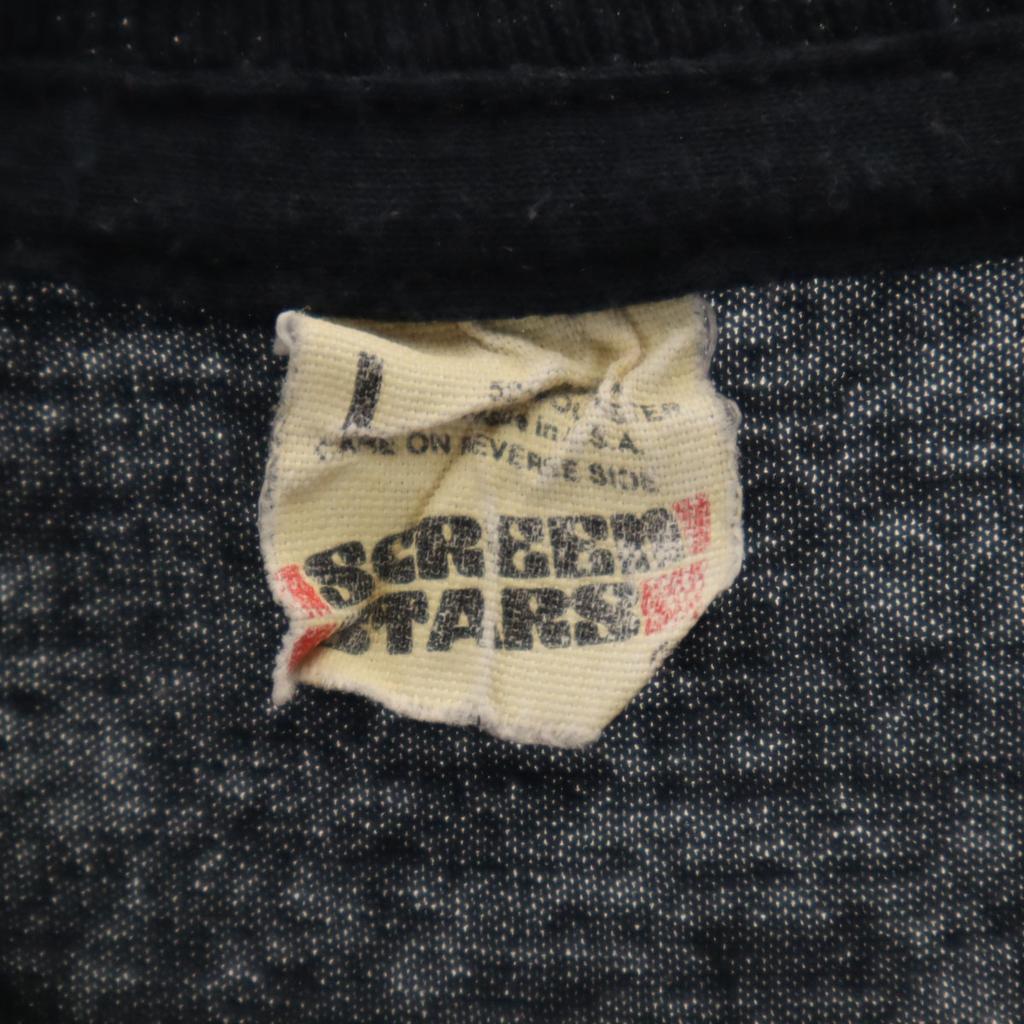 SCREEN STARS 90-tallet Laget i USA Gammel Kortarmet T-skjorte L svart Herre Brukt