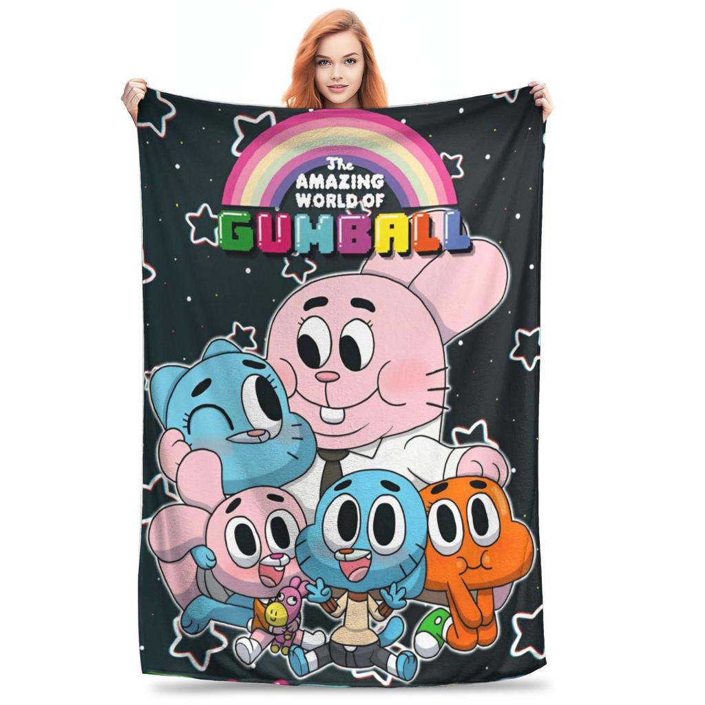 Kaugummigesicht Cartoon Decken Fleece Weiche Kuscheldecke für Draußen Reisen Bettteppich