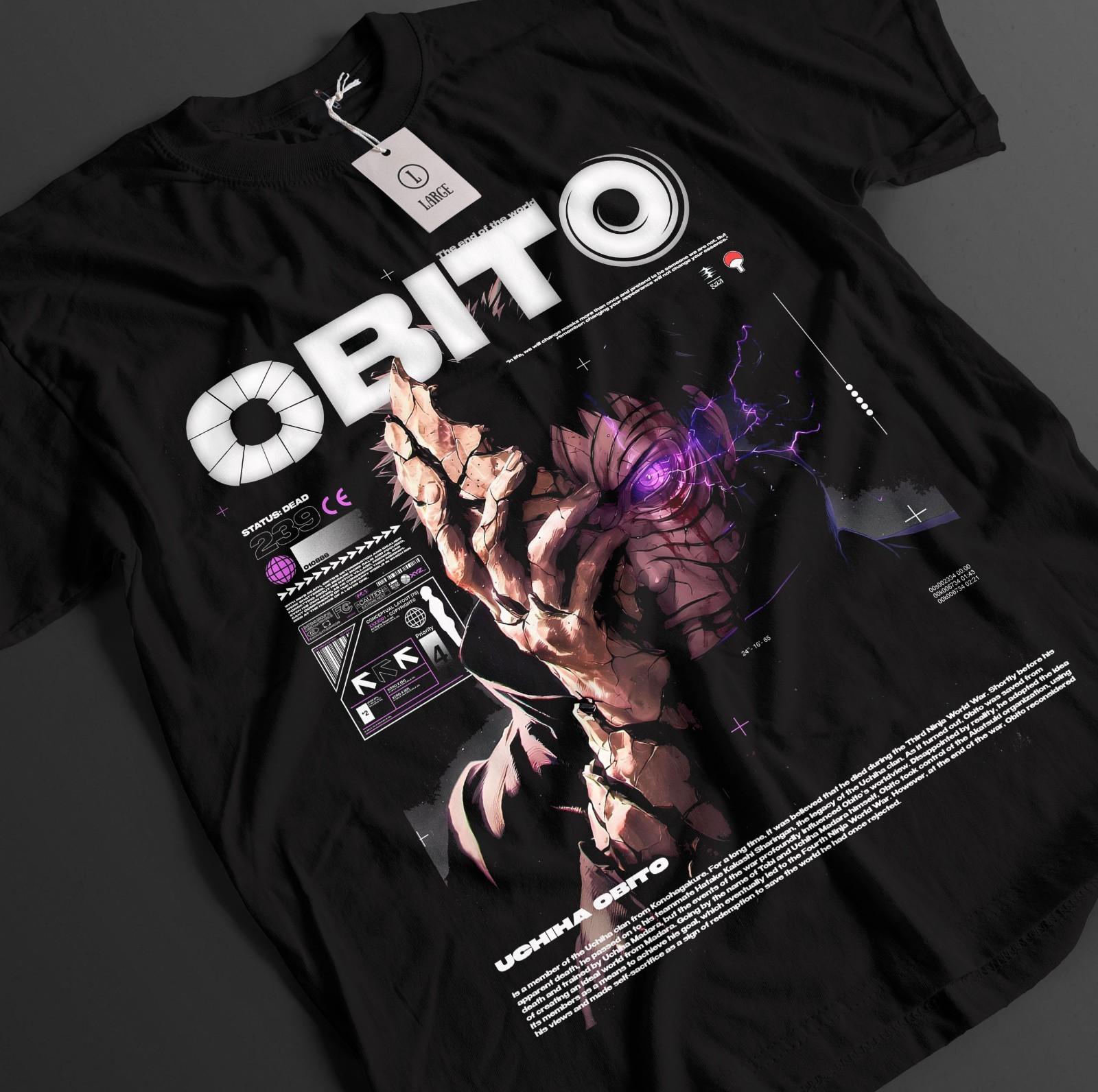 

Naruto Shirt Obito Tshirt Sasuke T-Shirt Mens Womens Tees Top Kakashi Rin Anime Minato Unisex Tee L