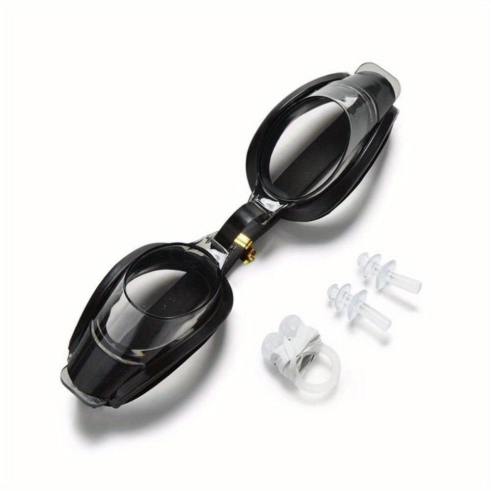 

Обычные плавательные очки для взрослых, летние очки для дайвинга, пластиковые резиновые очки и беруши небесно-голубой