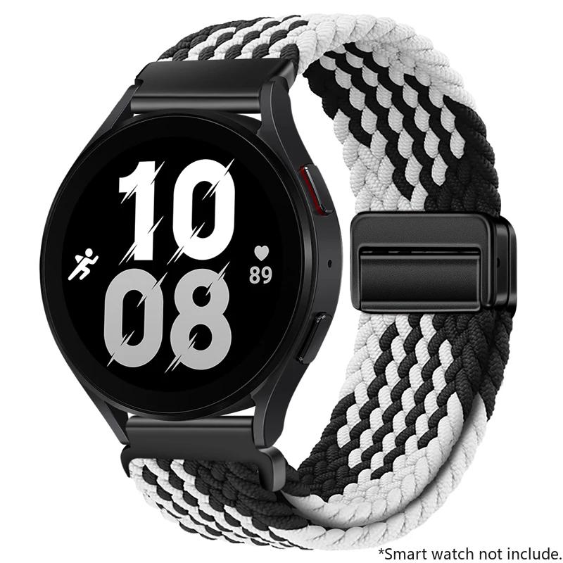 22mm 20mm Nylon Buckle Strap for Huawei Watch GT5 4 3 2 46mm/4Pro 3Pro Bracelet for Samsung Watch7/6/5/4/Classic Adjustable Belt