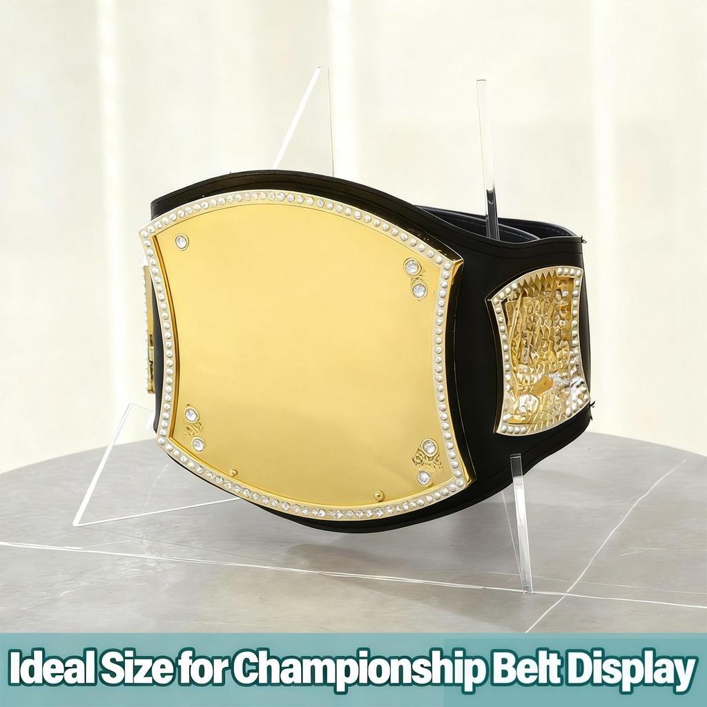 Plate Display Stands Foldable Acrylic Belt Holder Plate Stands for Display for Wrestling Picture Photo Painting Craft Book