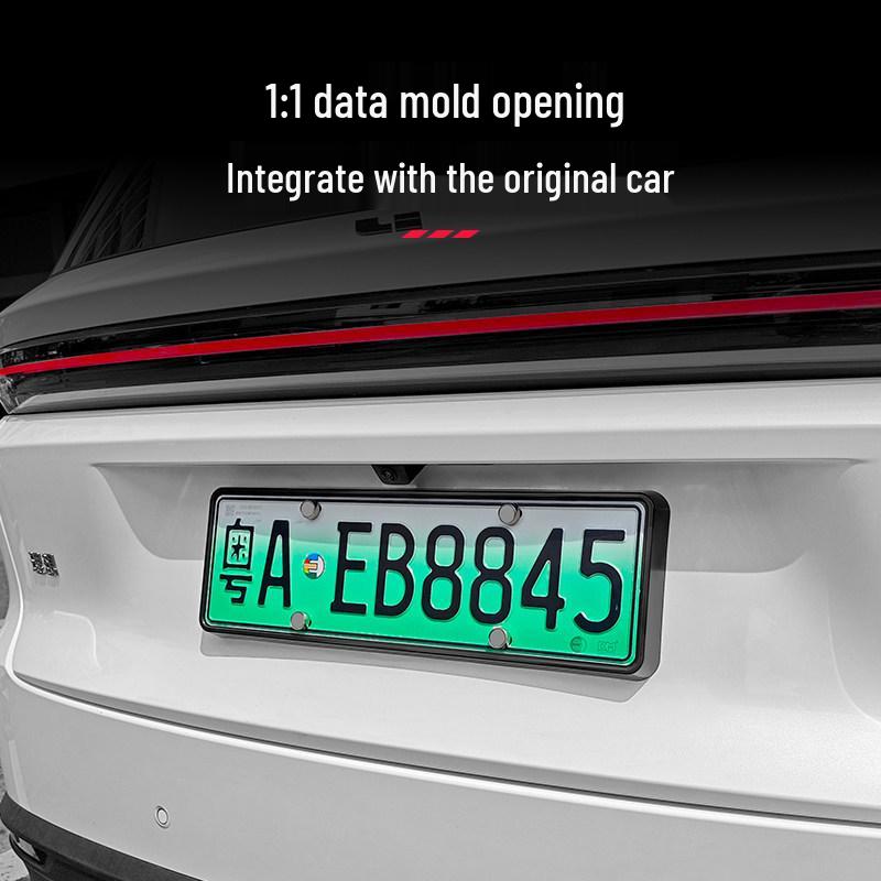 Ideal I6/i8 Full-Edge ABS Green License Plate Frame - New Energy Car Accessory